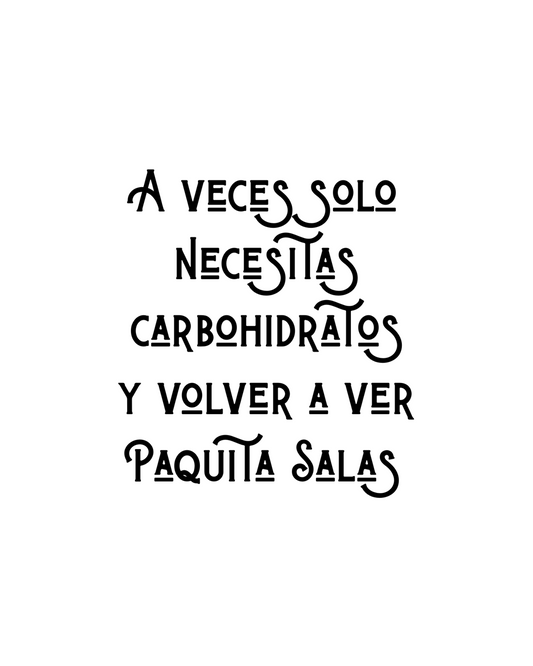 Carbohidratos y Paquita